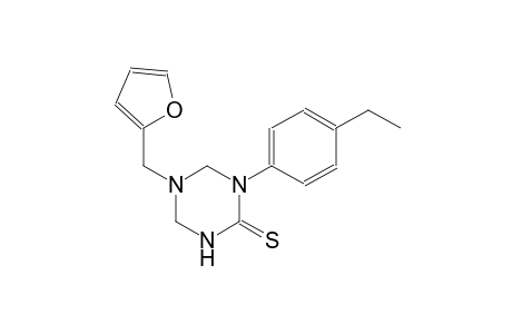 1-(4-ethylphenyl)-5-(2-furylmethyl)tetrahydro-1,3,5-triazine-2(1H)-thione