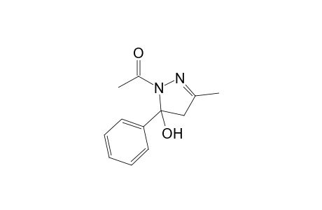 1-(3-methyl-5-oxidanyl-5-phenyl-4H-pyrazol-1-yl)ethanone