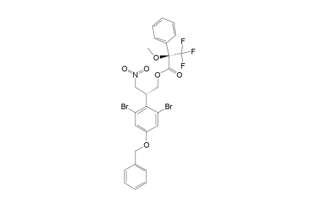 1-O-(R)-2-METHOXY-2-PHENYL-2-(TRIFLUOROMETHYL)-ACETIC-ACID-(2S)-2-(4-BENZYLOXY-2,6-DIBROMOPHENYL)-3-NITROPROPAN