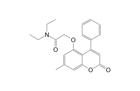 acetamide, N,N-diethyl-2-[(7-methyl-2-oxo-4-phenyl-2H-1-benzopyran-5-yl)oxy]-