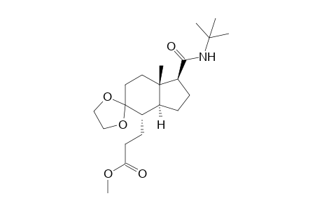 Methyl 3-[(3aS)-(1.beta.,3a.alpha.,4.alpha.,7a.beta.)-1-(N-tert-Butylcarbamoyl)-5,5-(1,2-ethylenedioxy)-7a-methyloctahydro-1H-inden-4-yl]propionate