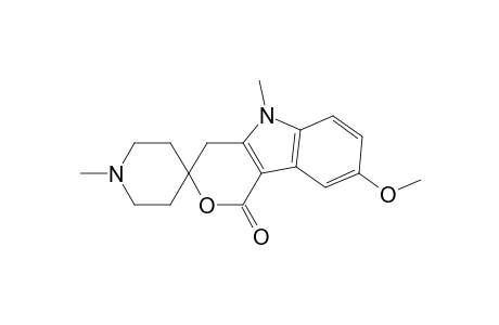 Spiro[piperidine-4,3'(1'H)-pyrano[4,3-b]indol]-1'-one, 4',5'-dihydro-8'-methoxy-1,5'-dimethyl-