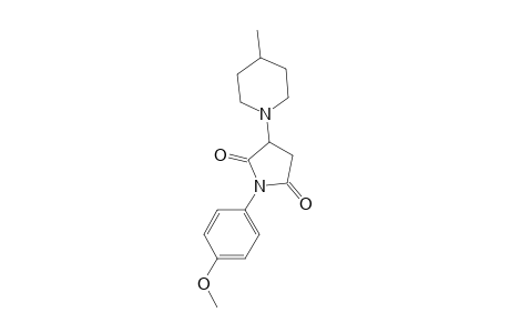 1-(4-Methoxyphenyl)-3-(4-methyl-1-piperidinyl)-2,5-pyrrolidinedione