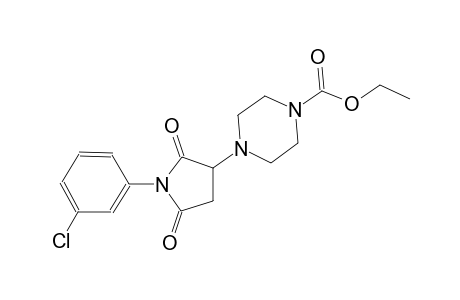 ethyl 4-[1-(3-chlorophenyl)-2,5-dioxo-3-pyrrolidinyl]-1-piperazinecarboxylate