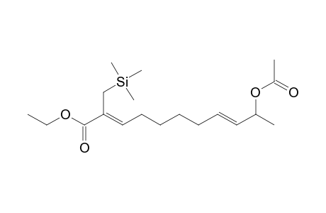 Ethyl 10-acetoxy-2-(trimethylsilylmethyl)undeca-2,8(E)-dinoate