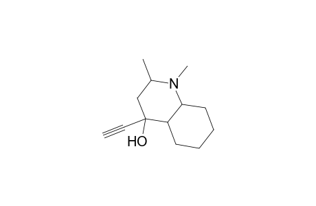 4-Quinolinol, 4-ethynyldecahydro-1,2-dimethyl-, (2.alpha.,4.alpha.,4a.beta.,8a.alpha.)-