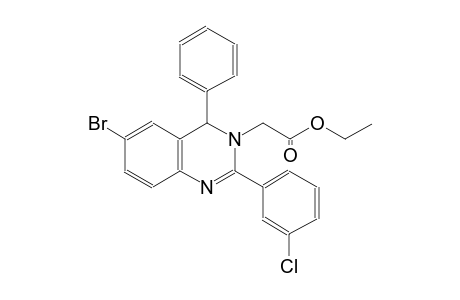 ethyl (6-bromo-2-(3-chlorophenyl)-4-phenyl-3(4H)-quinazolinyl)acetate