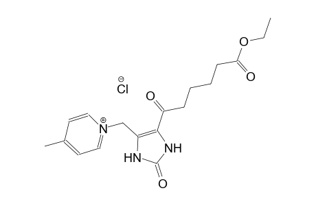 1-{[5-(6-ethoxy-6-oxohexanoyl)-2-oxo-2,3-dihydro-1H-imidazol-4-yl]methyl}-4-methylpyridinium chloride