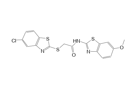 2-[(5-chloro-1,3-benzothiazol-2-yl)sulfanyl]-N-(6-methoxy-1,3-benzothiazol-2-yl)acetamide