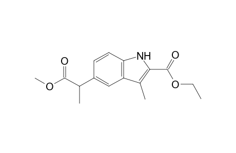 5-(1-methoxy-1-oxopropan-2-yl)-3-methyl-1H-indole-2-carboxylic acid ethyl ester