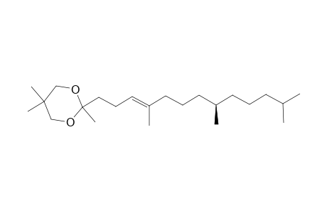 (R,E)-2,5,5-trimethyl-2-(4,8,12-trimethyltridec-3-en-1-yl)-1,3-dioxane