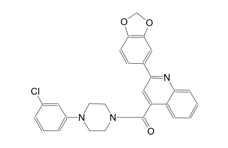 2-(1,3-benzodioxol-5-yl)-4-{[4-(3-chlorophenyl)-1-piperazinyl]carbonyl}quinoline