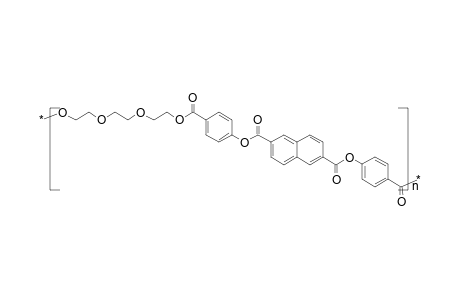 Polyester based on tri(oxyethylene)diol, 4-hydroxybenzoic and 2,6-naphthalenedicarboxylic acids