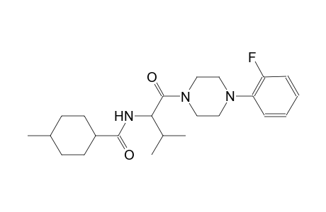 N-(1-{[4-(2-fluorophenyl)-1-piperazinyl]carbonyl}-2-methylpropyl)-4-methylcyclohexanecarboxamide