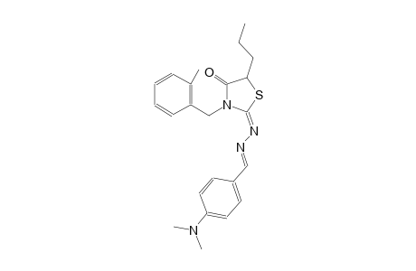 4-(dimethylamino)benzaldehyde [(2E)-3-(2-methylbenzyl)-4-oxo-5-propyl-1,3-thiazolidin-2-ylidene]hydrazone