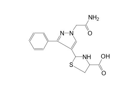 4-thiazolidinecarboxylic acid, 2-[1-(2-amino-2-oxoethyl)-3-phenyl-1H-pyrazol-4-yl]-
