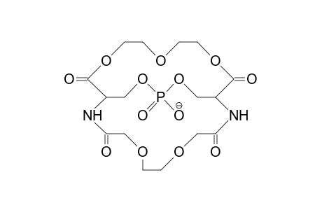 L,D-10,19-Diaza-1,4,7,13,16-pentaoxa-9,20(2',4'-dioxa-3'-<oxido-phospha>-pentano)-3',8,11,18,21-pentaoxocycloheneicosane