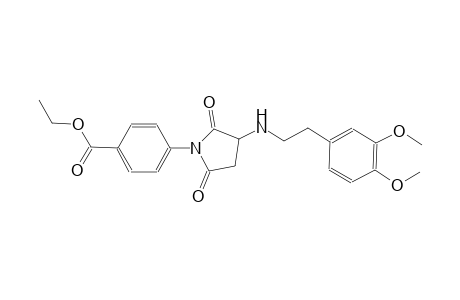 ethyl 4-(3-{[2-(3,4-dimethoxyphenyl)ethyl]amino}-2,5-dioxo-1-pyrrolidinyl)benzoate