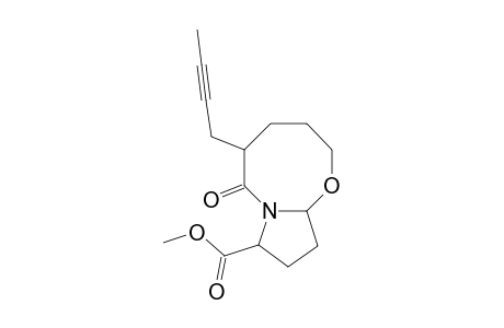 1-Aza-7-oxa-3-(2-butynyl)-11-carbomethoxy-2-oxobicyclo[6.3.0]undecane
