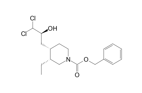 1-Piperidinecarboxylic acid, 4-(3,3-dichloro-2-hydroxypropyl)-3-ethyl-, phenylmethyl ester, [3.alpha.,4.alpha.(S*)]-(.+-.)-