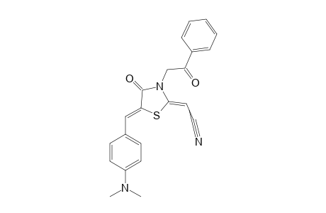 [5-[4-(DIMETHYLAMINO)-PHENYL]-METHYLIDENE-4-OXO-3-(2-OXO-2-PHENYLETHENYL)-THIAZOLIDIN-2-YLIDENE]-ACETONITRILE