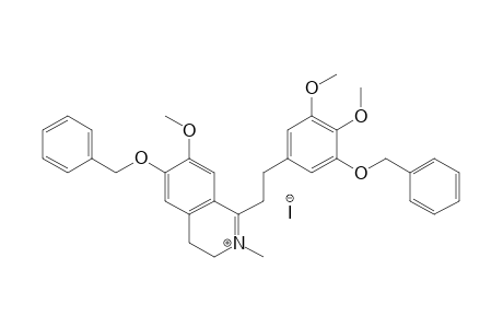 6-Benzyloxy-1-(3-benzyloxy-4,5-dimethoxyphenethyl)-7-methoxy-2-methyl-3,4-dihydroisoquinolinium iodide