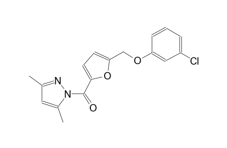 1-{5-[(3-chlorophenoxy)methyl]-2-furoyl}-3,5-dimethyl-1H-pyrazole