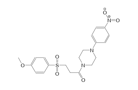 piperazine, 1-[3-[(4-methoxyphenyl)sulfonyl]-1-oxopropyl]-4-(4-nitrophenyl)-