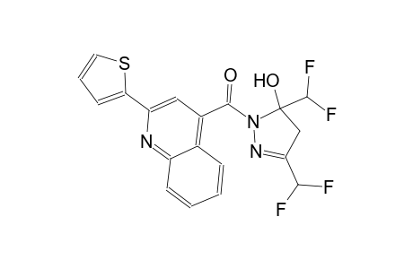 3,5-bis(difluoromethyl)-1-{[2-(2-thienyl)-4-quinolinyl]carbonyl}-4,5-dihydro-1H-pyrazol-5-ol