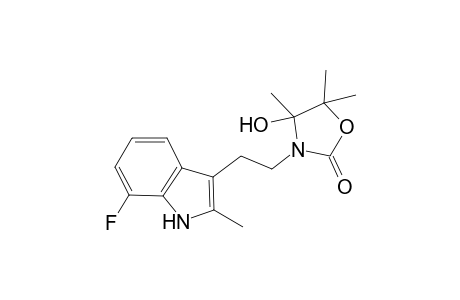3-[2-(7-fluoranyl-2-methyl-1H-indol-3-yl)ethyl]-4,5,5-trimethyl-4-oxidanyl-1,3-oxazolidin-2-one