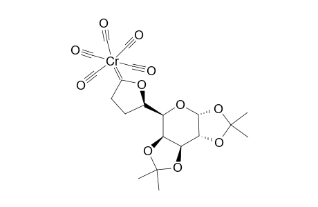 3-(R)-PENTACARBONYL-[3-[1',2':3',4'-DI-O-ISOPROPYLIDENE-ALPHA-L-5'-ARABINOPYRANOSYL]-2-OXACYCLOPENTYLIDENE]-CHROMIUM-(O)