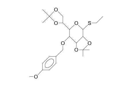 Ethyl 2,3:6,7-di-O-isopropylidene-4-O-(4-methoxy)benzyl-1-thio-L-glycero-A-D-manno-heptopyranoside