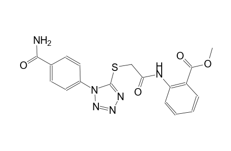 methyl 2-{[({1-[4-(aminocarbonyl)phenyl]-1H-tetraazol-5-yl}sulfanyl)acetyl]amino}benzoate