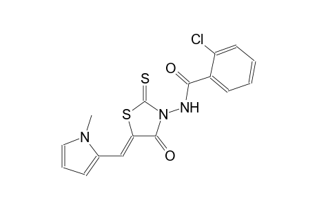2-chloro-N-{(5Z)-5-[(1-methyl-1H-pyrrol-2-yl)methylene]-4-oxo-2-thioxo-1,3-thiazolidin-3-yl}benzamide