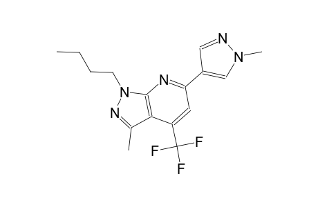 1-butyl-3-methyl-6-(1-methyl-1H-pyrazol-4-yl)-4-(trifluoromethyl)-1H-pyrazolo[3,4-b]pyridine