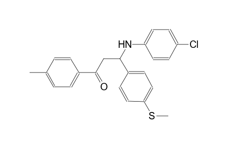 3-(4-Chloroanilino)-1-(4-methylphenyl)-3-(4-methylsulfanylphenyl)propan-1-one