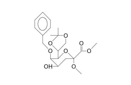 Methyl methyl 5-O-benzyl-3-deoxy-7,8-O-isopropylidene-A-D-manno-oct-2-ulopyranosidecarboxylate