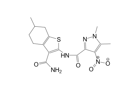 N-[3-(aminocarbonyl)-6-methyl-4,5,6,7-tetrahydro-1-benzothien-2-yl]-1,5-dimethyl-4-nitro-1H-pyrazole-3-carboxamide