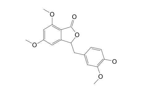 3-(4'-HYDROXY-3'-METHOXYBENZYL)-5,7-DIMETHOXY-PHTHALIDE