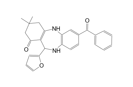 7-benzoyl-11-(2-furyl)-3,3-dimethyl-2,3,4,5,10,11-hexahydro-1H-dibenzo[b,e][1,4]diazepin-1-one