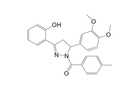 2-[5-(3,4-dimethoxyphenyl)-1-(4-methylbenzoyl)-4,5-dihydro-1H-pyrazol-3-yl]phenol