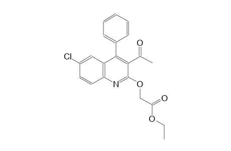acetic acid, [(3-acetyl-6-chloro-4-phenyl-2-quinolinyl)oxy]-, ethyl ester