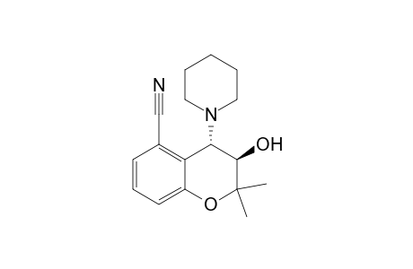 trans-5-Cyano-3,4-dihydro-2,2-dimethyl-4-(piperidin-1-yl)-2H-1-benzopyran-3-ol