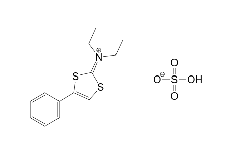 diethyl(4-phenyl-1,3-dithiol-2-ylidene)ammonium hydrogen sulfate