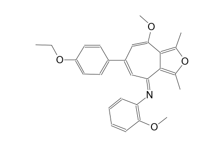 N-[(4E)-6-(4-ethoxyphenyl)-8-methoxy-1,3-dimethyl-4H-cyclohepta[c]furan-4-ylidene]-2-methoxyaniline