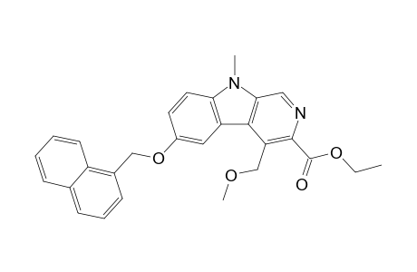 4-(Methoxymethyl)-9-methyl-6-(1-naphthalenylmethoxy)-3-pyrido[3,4-B]indolecarboxylic acid ethyl ester