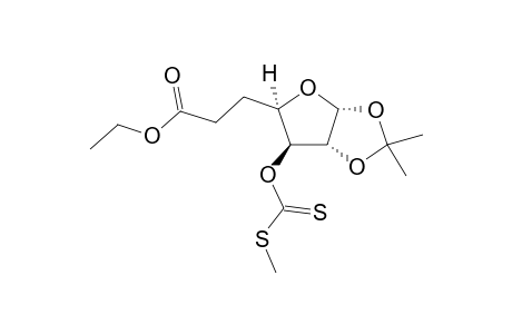 Ethyl 5,6-Dideoxy-1,2-O-isopropylidene-3-O-(S-methylthiocarbonate)-.alpha.,D-xylo-heptofuranuronate