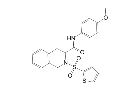 N-(4-methoxyphenyl)-2-(2-thienylsulfonyl)-3,4-dihydro-1H-isoquinoline-3-carboxamide