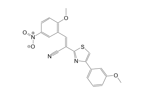 (2E)-3-(2-methoxy-5-nitrophenyl)-2-[4-(3-methoxyphenyl)-1,3-thiazol-2-yl]-2-propenenitrile