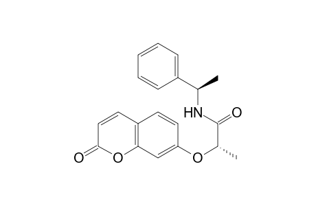(2S)-2-[(2-oxo-2H-chromen-7-yl)oxy]-N-[(1R)-1-phenylethyl]-propanamide